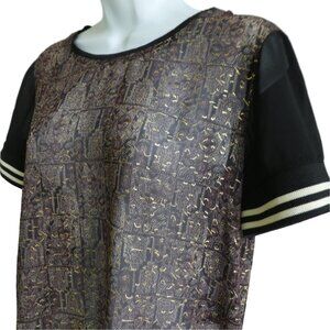 Maison Scotch Soda Metallic Sporty Top Tee Reveur de Jour Paris Vintage